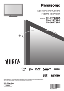 Manual Panasonic TH-50PX8BA Viera Plasma Television