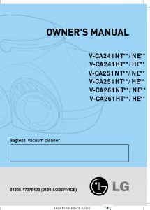 Manual LG V-CA261NTB Vacuum Cleaner