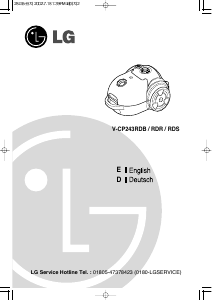 Manual LG V-CP243RDB Vacuum Cleaner