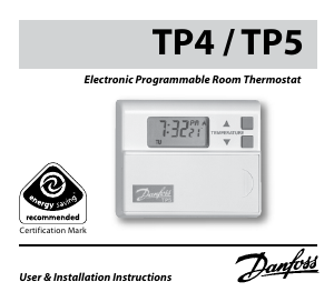Manual de uso Danfoss TP5 Termostato