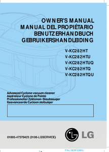 Manual LG V-KC282HTQU Vacuum Cleaner