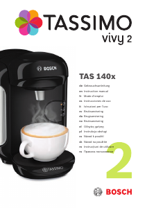 Руководство Bosch TAS1406 Tassimo Vivy 2 Кофе-машина