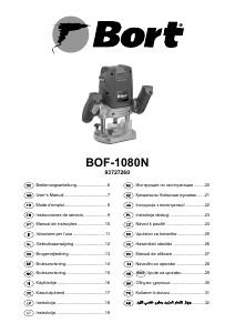 Priročnik Bort BOF-1080N Namizni rezkalnik