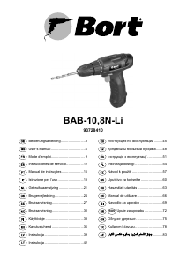 Manual Bort BAB-10.8N-Li Maşină de găurit-înşurubat