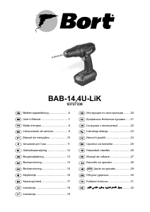 Rokasgrāmata Bort BAB-14.4U-LiK Urbja piedziņas ierīce