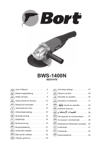Manual Bort BWS-1400N Polizor unghiular