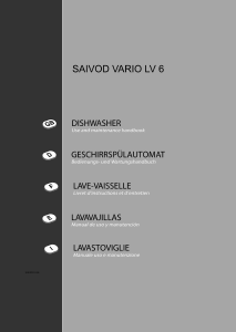 Mode d’emploi Saivod LV 6 Vario Lave-vaisselle