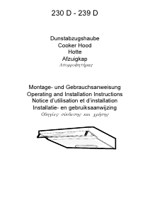 Bedienungsanleitung AEG 230D Dunstabzugshaube