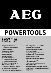 Руководство AEG BEWS18-125 X Углошлифовальная машина