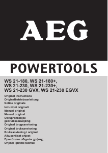 Manuale AEG WS 21-230+ Smerigliatrice angolare