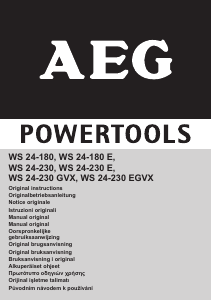 Brugsanvisning AEG WS 24-230 EGVX Vinkelsliber