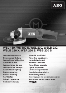 Руководство AEG WSA 230 S Углошлифовальная машина