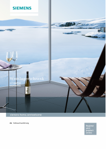 Bedienungsanleitung Siemens CI24WP03 Weinklimaschrank