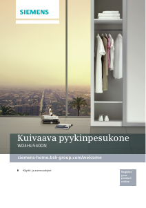 Käyttöohje Siemens WD4HU540DN Kuivaava pesukone