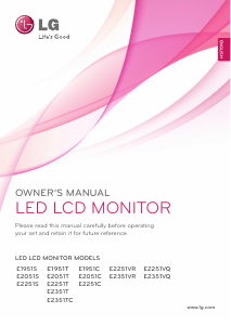 Bruksanvisning LG E2351TC-BN LED skärm