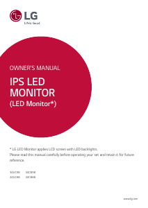 Bruksanvisning LG 34CB98-B LED skärm