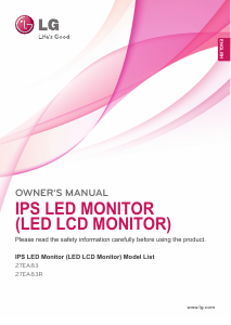 Bruksanvisning LG 27EA83-D LED skärm