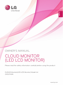 Bruksanvisning LG 23CAT42K-B LED skärm