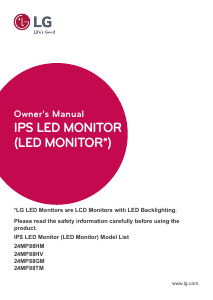 Bruksanvisning LG 24MP88HV-S LED skärm