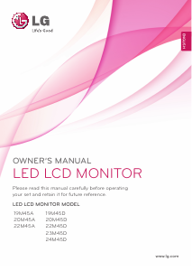 Bruksanvisning LG 22M45D-B LED skärm