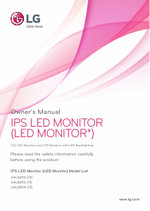 Bruksanvisning LG 34UM94C-P LED skärm