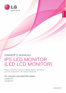 Handleiding LG 24MB65PY-V LED monitor