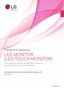 Bruksanvisning LG 23ET63V-W LED skärm
