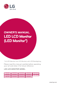 Bruksanvisning LG 24M38H-B LED skärm