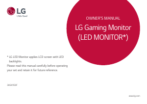 Bruksanvisning LG 34GK950F-B LED skärm