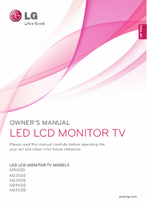 Bruksanvisning LG M2550D-PR LED skärm