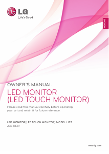 Bruksanvisning LG 23ET83V-W LED skärm