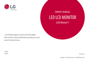 Bruksanvisning LG 27UL850-W LED skärm