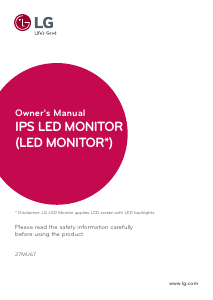 Bruksanvisning LG 27MU67-B LED skärm