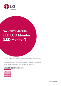 Bruksanvisning LG 27MK400H-B LED skärm