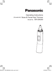 Käyttöohje Panasonic ER-GN300 Nenäkarvatrimmeri