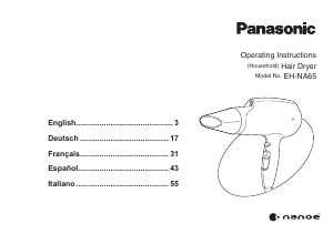 Manual de uso Panasonic EH-NA65 Secador de pelo