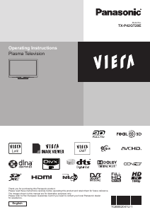 Bruksanvisning Panasonic TX-P42GT20E Viera Plasma TV
