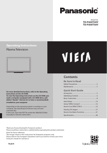 Bruksanvisning Panasonic TX-P50VT30Y Viera Plasma TV