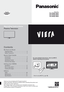 Bruksanvisning Panasonic TX-P65VT60Y Viera Plasma TV