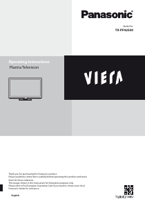 Bruksanvisning Panasonic TX-PF42S30 Viera Plasma TV