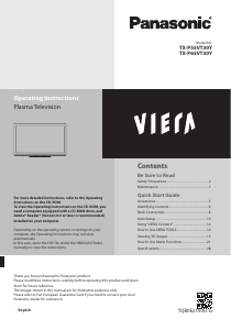 Bruksanvisning Panasonic TX-P55VT30Y Viera Plasma TV