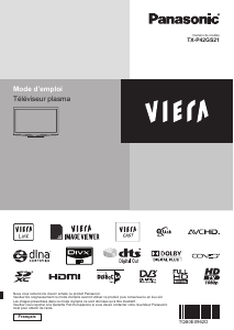 Mode d’emploi Panasonic TX-P42GS21 Viera Téléviseur plasma