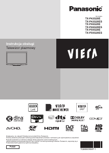 Instrukcja Panasonic TX-P50E20ES Viera Telewizor plazmowy