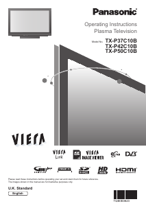 Bruksanvisning Panasonic TX-P42C10B Viera Plasma TV