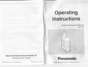 Bruksanvisning Panasonic ER-115 Näshårstrimmer