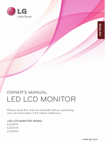 Bruksanvisning LG E2381VR-BN LED skärm
