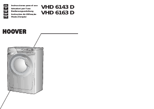 Manual Hoover VHD 6163D-86S Máquina de lavar roupa