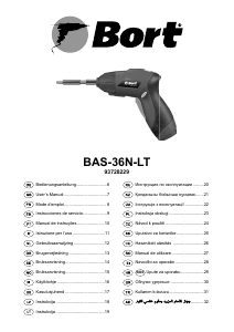 Manual de uso Bort BAS-36N-LT Atornillador