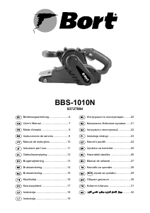 Εγχειρίδιο Bort BBS-1010N Μηχανή λειάνσεως με ιμάντα από γυαλόχαρτο