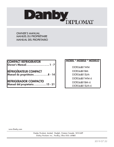 Manual de uso Danby DCR044B1SLM-6 Refrigerador